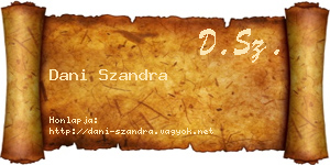 Dani Szandra névjegykártya